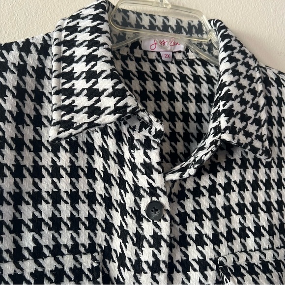 Jess Lea Sonoma Houndstooth Shacket - Picture 4 of 16